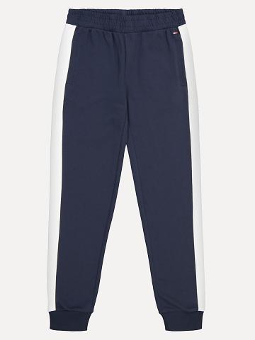 Lány Tommy Hilfiger Totyogó' Knit Jogger Nadrág Kék | HU 1976OKI